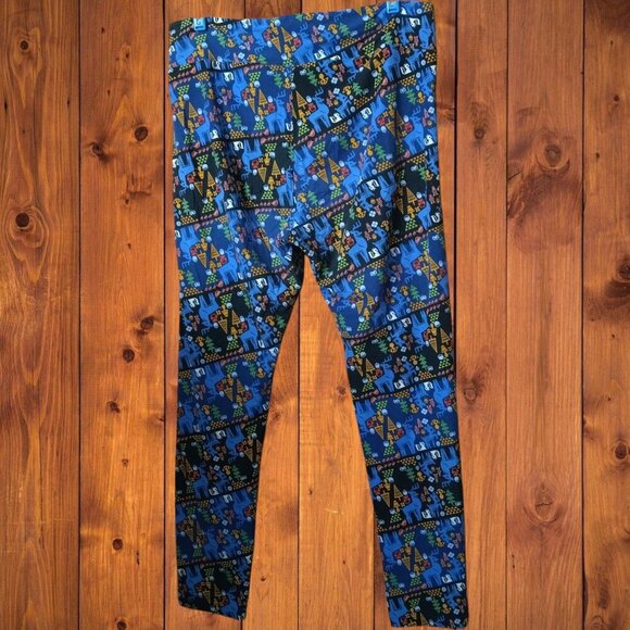 LuLaRoe Tall & Curvy (TC) Leggings Colorful Casual Pull On Comfort Waistband - Picture 4 of 4